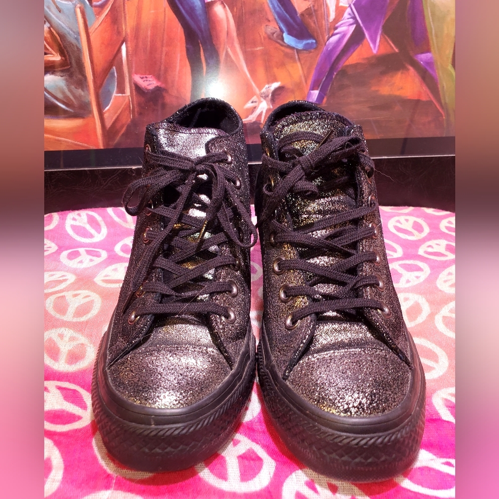 Converse All Star Lux Wedge Black/silver Sneakers